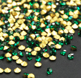 2 1/4mm, Flatback Chatons, Glass Rhinestone, Sold Per Pack of 144 Pcs, Size SS-10