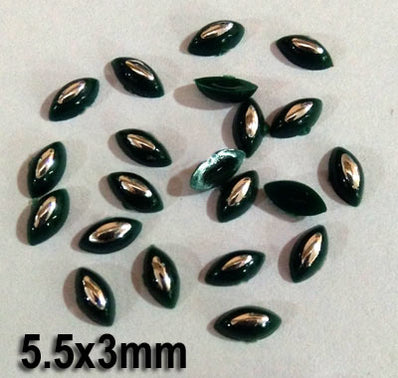 500 Pcs Boat Shape Acrylic Rhinestones Flat Back Approx size shown on images