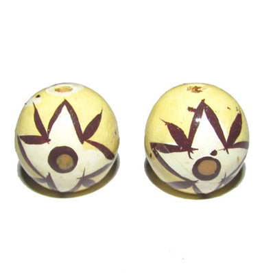 10/Pcs Pack 15mm size painted wood beads