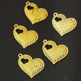 10 Pcs Pack approx size 18x22mm Oxidized Heart Pendant Locket for Jewellery Making