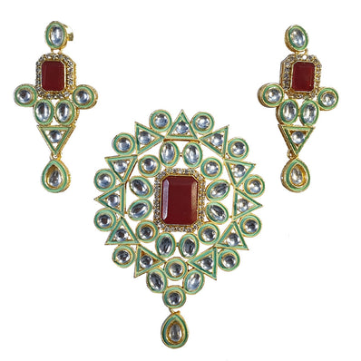 Large Size Kundan Pendant Set high quality Sold Per Set