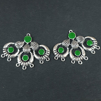 36x44mm, Antique Hoop Chandbali Earrings This beautiful pair of chandbalis with delicate filigree work enameled  stones