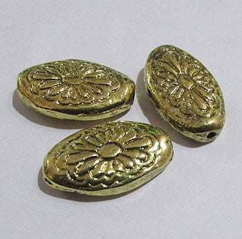 10 Pcs Pack, Approx Size 16X25mm,Aluminum Metal Beads, Antiqued, Light Weight for Tribal Jewellery
