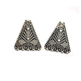 10 Pcs Pack in approx. Size 27x24mm Silver Oxidized 5 Holes Spacer Bar Beads Cone Triangular Shape Jewelry End Findings
