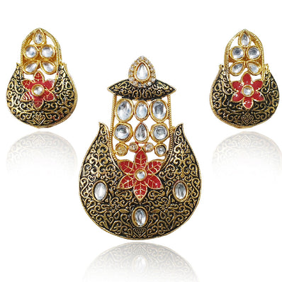 Large Size Kundan Pendant Set high quality Sold Per Set