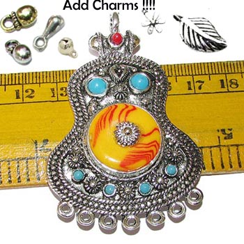 Size Scale Ethnic Nepali Pendant, Sold by Per Piece
