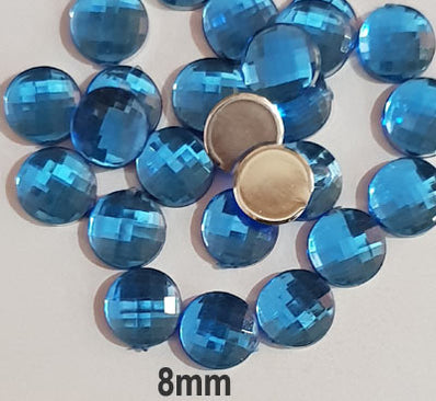 500 Pcs pack Round Acrylic stone for adornment Size mentioned on image