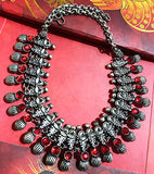 Oxidized Tone, Kolhapuri Necklace, Tribal Jewellery German Silver, Sold Per Piece