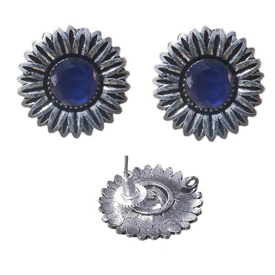25 mm Stone Studded Earring studs sold by per pair pack (Semi precious Stone Studded)