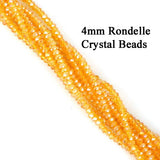 4x3mm Crystal Rondelle Beads, Crystal Glass Beads For Jewelry making Length of strand: 41 cm ( 16 inches ) About 120~125 Beads