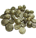 Aluminum Metal beads light weight gold plated bead mix, sold by Per Pkg. 250 Gram, size about 12-18mm
