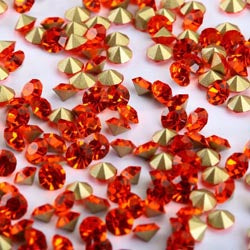 2 1/4mm, Flatback Chatons, Glass Rhinestone, Sold Per Pack of 144 Pcs, Size SS-10