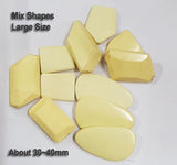 10 Pcs Pack Size about 30~ 40mm Resin Beads Cream Color Mixed Shape