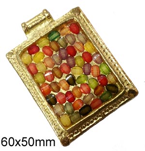 About 60x50 mm Large, Light Weight Ethnic Kashmiri Pendants, Sold Per Piece