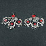 46x37mm, Antique Hoop Chandbali Earrings This beautiful pair of chandbalis with delicate filigree work enameled  stones