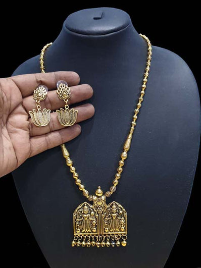 Oxidized Temple Necklace Sold By Per Piece