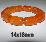 10 Pcs Pack Size about 14x18mm,Tube, Resin Beads, Amber Color,