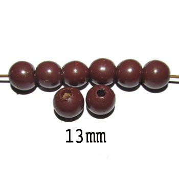 Economy, Plain Painted wood beads Size 13mm