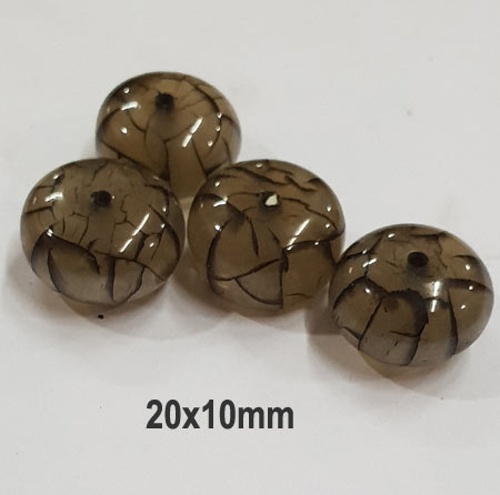 10 Pcs Pack Size about 20x10mm Resin Beads Crackle