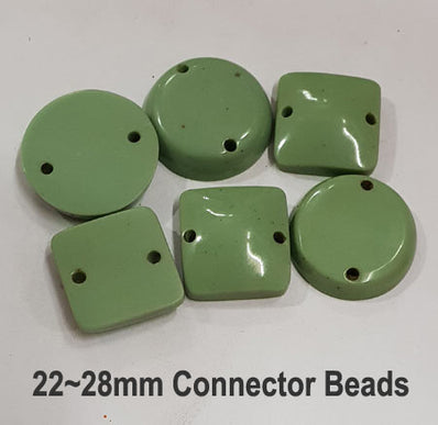 10 Pcs Pack Size about 22x28mm Resin Beads