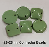 10 Pcs Pack Size about 22x28mm Resin Beads
