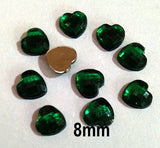 500 Pcs Pack Heart Shape Rhinestones for adornment Size mentioned on  image