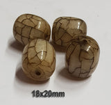 10 Pcs Pack Size about 18x20mm Resin Beads Crackle
