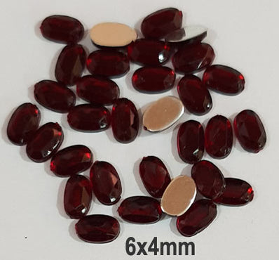 500 Pcs Oval Shape Acrylic Stone, size mentioned on image
