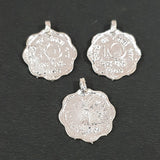 5 Pcs Pack, Oxidized Coin Bead Charms for Making Jewellery 26x21mm Coin Pendant Charms