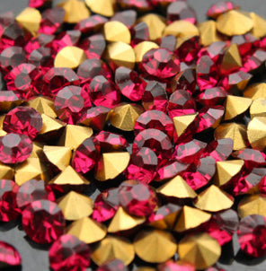 3.5mm, Flatback Chatons, Glass Rhinestone, Sold Per Pack of 144 Pcs, Size SS-14