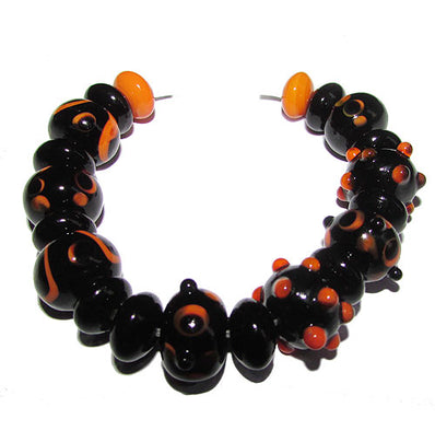 Handmade Lampworked Bead Set Sold Per set, Size about 12-16mm length 14~ 18 Centimeter