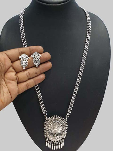 Oxidized Temple Necklace Sold By Per Piece