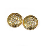 4 Pcs Pack High Qualtiy 30mm,  Metal Beads Gold Plated Fine Art Kundan Stone Inlay, kundan bead for jewellery making