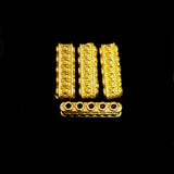 10 Pcs Pack in approx Size 7x21mm Gold Shiny 5 hole Spacer Bar Beads for Jewelry making
