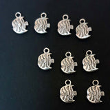 10 Pcs Pack, Approx Size 11x15mm Small Metal Charms Pendant Oxidized Finish  Jewellery Making Raw Materials