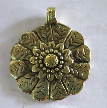 50 mm, Aluminum Pendants Antiqued Gold, sold by Per Piece