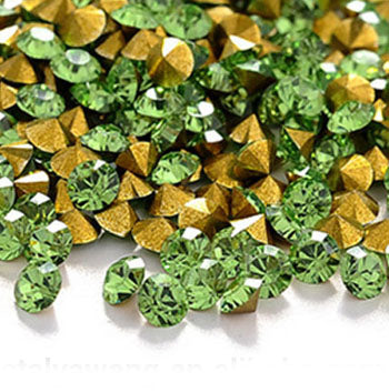 3.7mm, Flatback Chatons, Glass Rhinestone, Sold Per Pack of 144 Pcs, Size SS-15