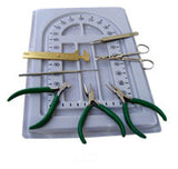 1 Set Beading Tool Kit 8 Pcs. (Plier Chain Nose, Plier Round Nose and Side Cutter, Brass Gauge 3", Scissor, Tweezer No. 5, Beading Needle)