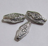 10 Pcs Pack, Approx Size 24X10mm,Aluminum Metal Beads, Antiqued, Light Weight for Tribal Jewellery