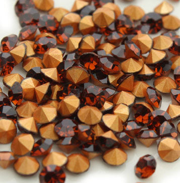 3.7mm, Flatback Chatons, Glass Rhinestone, Sold Per Pack of 144 Pcs, Size SS-15