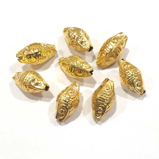 11x20mm Light Weight large size metal beads, Sold Per pack of 10 Pcs