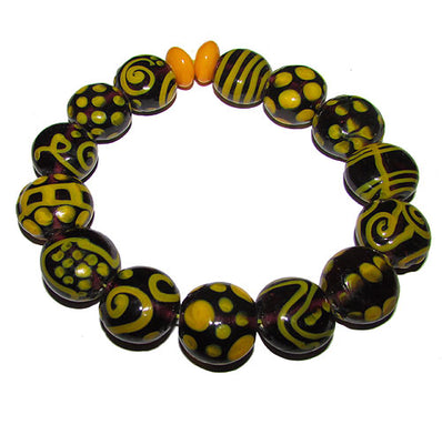 Handmade Lampworked Bead Set Sold Per set, Size about 12-16mm length 14~ 18 Centimeter