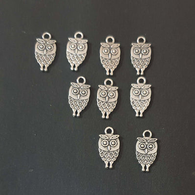 10 Pcs Pack, Approx Size 9x18mm Small Metal Charms Pendant Oxidized Finish  Jewellery Making Raw Materials