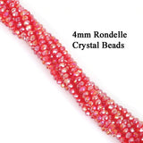 4x3mm Crystal Rondelle Beads, Crystal Glass Beads For Jewelry making Length of strand: 41 cm ( 16 inches ) About 135~140 Beads