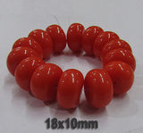 10 Pcs Pack Size about 10x18mm,Roundell, Resin Beads, Orange Color,