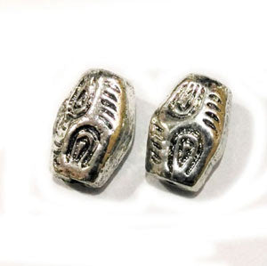 10 Pcs Pack, Approx Size 19x12mm,Aluminum Metal Beads, Antiqued, Light Weight for Tribal Jewellery
