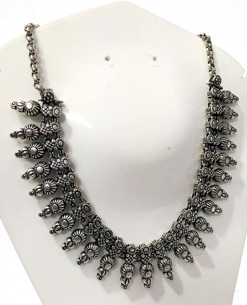 Oxidized Tone, Kolhapuri Necklace, Tribal Jewellery German Silver, Sold Per Piece