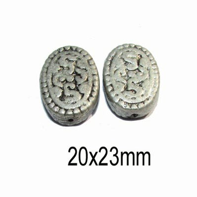 10 Pcs Pack, Approx Size Medium aluminium bead, Size 20x23mm