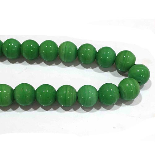 Green Color Opaque Glass Beads