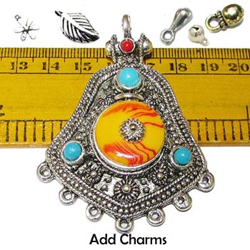 Size Scale Ethnic Nepali Pendant, Sold by Per Piece